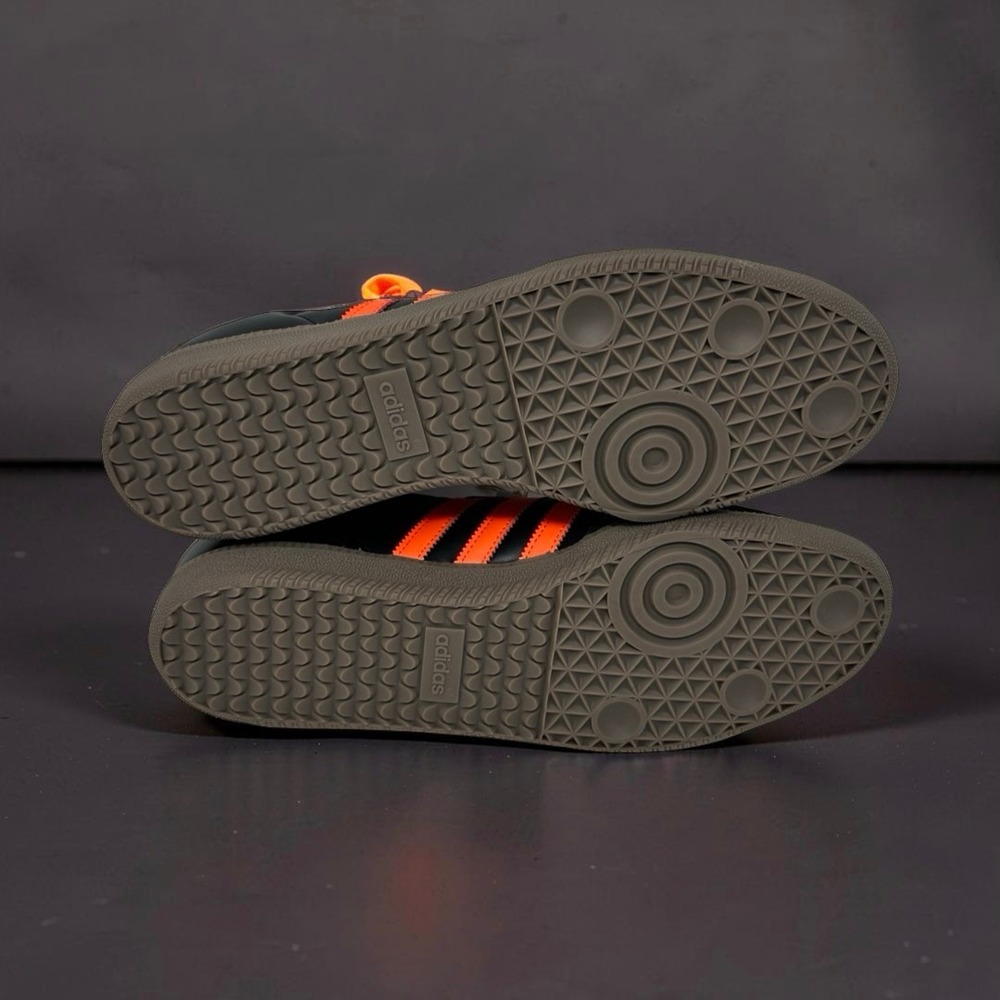 adidas Samba OG Core Black Impact Orange Gum Mens Shoes Size 14 Sneakers JR0910 - Picture 10 of 14
